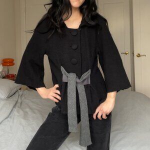 Vintage Mercer and Madison Button Tie Jacket w Cropped Sleeve
